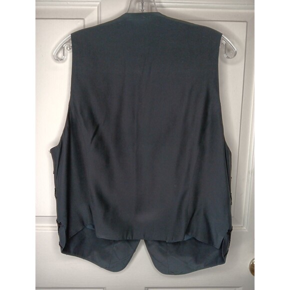 I. B. Diffusion Beaded Vest Women 14 Black Silk Formal Holiday Party EUC - Picture 2 of 5